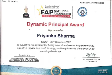 Dynamic Principal Award